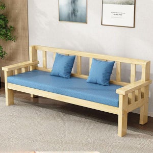 원목 소파 평상형 DIY 조립식 벤치 쇼파 쿠션 매트포함 80x52x80 내츄럴 판매