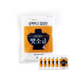 태신푸드 미원 맛소금 정제소금 업소용 대용량 2kg, 6개