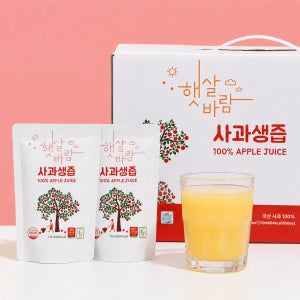 예산사과 100% 생사과즙 아기사과즙 50포