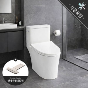 (설치포함 폐기무료) 대림바스 양변기 CC-735 투피스 림리스 치마형 변기교체 CC-733 후속 서울 경기 인천 울산 부산 양산 방문설치, 사틴 변기커버 손잡이 포함