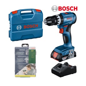 보쉬 충전 임팩트 드릴 드라이버 GSB 18V-45 충전기+배터리+173PCS 칼블럭 세트