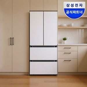 삼성전자 비스포크 AI 키친핏 Max 김치냉장고 4도어 420리터 RK70F42M2A 코타화이트