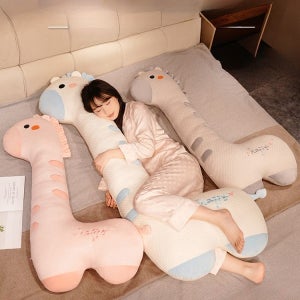 대형 냉감 아이스 실크 인형 바디필로우 여름 동물 롱쿠션 커버