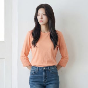[PAT 여성] 헤리티지 실켓 7부 라운드 티셔츠_1LB5331