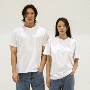 프리미엄 기본 반팔티 베이직 깔끔 무지 남녀공용 M-6XL 사계절
