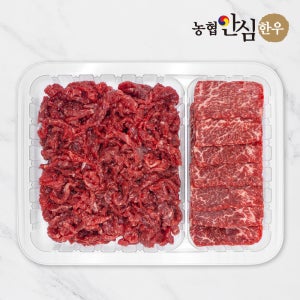 농협안심한우 1등급 한우 육회+육사시미 세트 300g(냉장) 뭉티기 한우육회 신선 당일생산