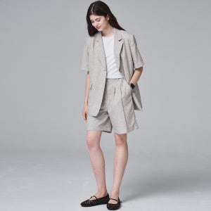 [마롭] 6607 썸머 반팔 자켓 셋업 (베이지)