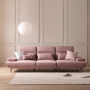 헤이미쉬홈 몽드 아쿠아텍스 이지클린 조야 패브릭 스윙 소파 더스트핑크, 4인용