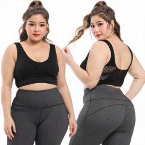 기능성 여성 빅사이즈 브라 탑 심리스 여성 스포츠브라 트레이닝 통기성