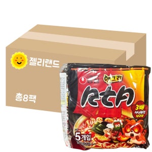 농심 앵그리 너구리 멀티팩 605g X 8개 (1BOX) (총40봉)