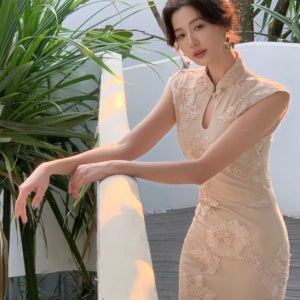 디온 치파오 머메이드 롱 원피스 2color
