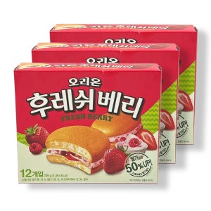 오리온 후레쉬베리 28g, 12개입, 3개