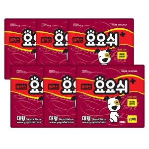 [요요쉬] 배변패드 플로랄와인향 플러스 대형, 20매입, 6개