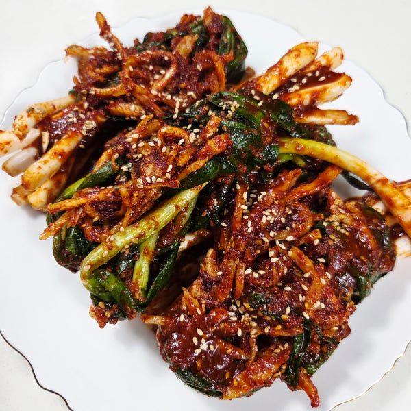 동광수산 매운 진미파김치 쪽파김치 진미채 실비김치