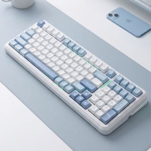 [국내정발] MCHOSE 마이콩 K99 V3 유무선 3모드 기계식 키보드 듀얼 8K 스카이블루, 아이스크림축