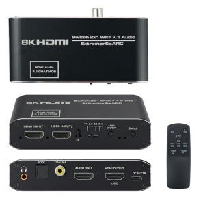 돌비애트모스 사운드바 eARC 광출력 오디오추출기 분리기 4K HDR HDMI 2:1선택기