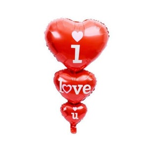 아이러브유 3단 은박 풍선 메시지 하트 은박 풍선 프로포즈 파티
