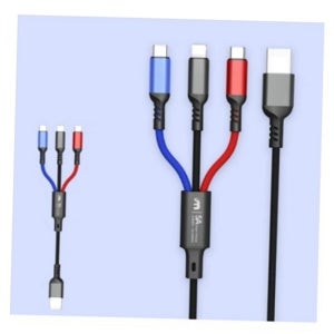 고속 3in1 충전 케이블 다용도 멀티 충전 케이블 스마트폰 휴대폰