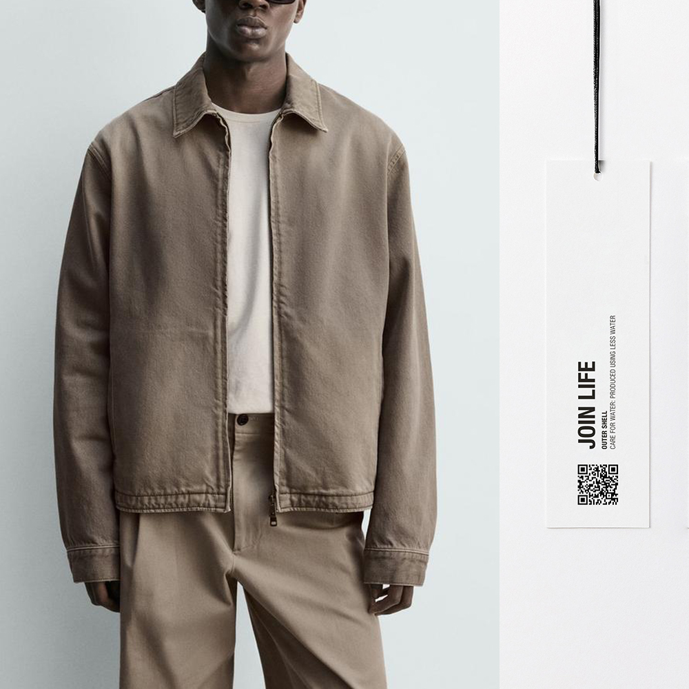 ZARA 자라 남자 자켓 레귤러 핏 지퍼 데님 재킷