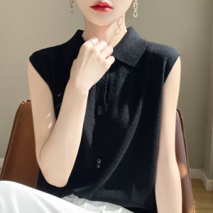 ALNXFCS006 빅 사이즈 여름 쉬폰 민소매 나시 셔츠블라우스