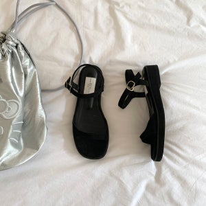 오브 블랙 플랫폼 샌들 3센치 스웨이드 여름 스트랩 샌들 발편한 230-250