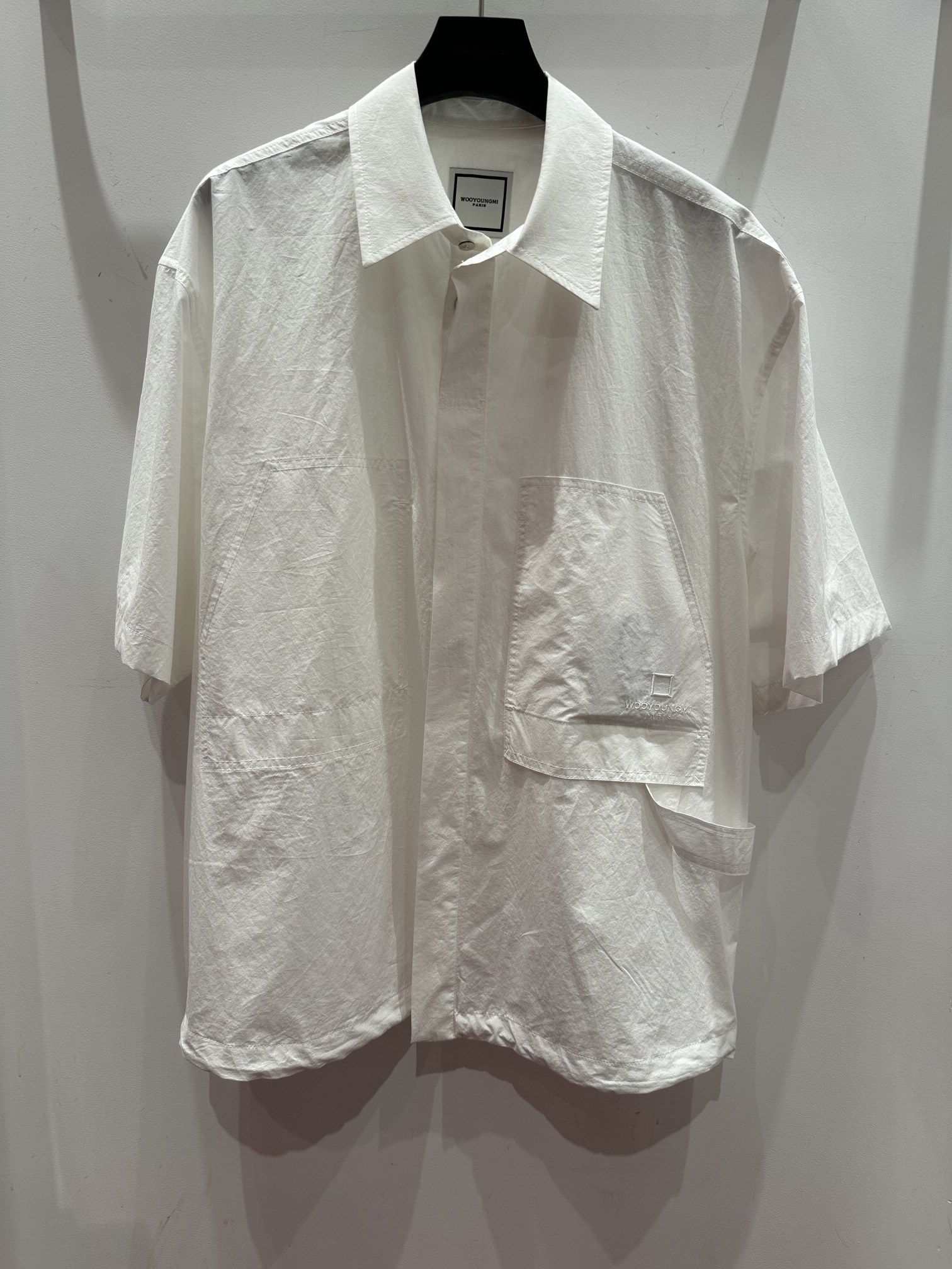 우영미 26SS 화이트 숏슬리브 코튼 셔츠 W261SH34844W
