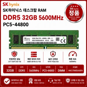 SK하이닉스 DDR5 데스크탑 RAM 32GB 5600 PC5 44800