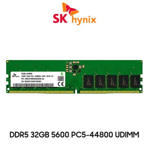 SK하이닉스 데스크탑 메모리 DDR5 32GB 5600 PC5 44800 UDIMM