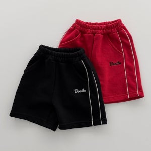 유아 사이드 삥줄 팬츠 여아 남아 키즈 아기 반바지