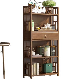 도자기 장식장 거실 엔틱 수석 양주 수납 진열대 원목