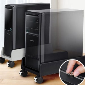 이동형 받침대 이동식 본체 슬림형 바퀴 거치대 컴퓨터 데스크탑