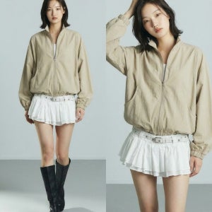 토미 하이넥 바스락 바람막이 경량 점퍼 토미 하이넥 여성 집업 숏점퍼