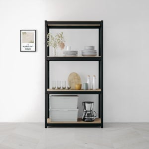 4단 주방수납장 1000 500 1950 mm 냉장고장 수납장 가로 깊이 폭 너비 세로 넓이 높이 100 50 195 cm 부엌 정수기 냉장고 틈새장 홈카페장 팬트리장 그릇장 설치