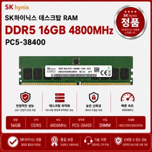 SK하이닉스 DDR5 데스크탑 RAM 16GB 4800 PC5 38400
