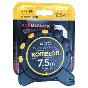 코메론 맥그립 자석줄자(7.5M) KMC-32D 양면눈금 고정 도구 측정