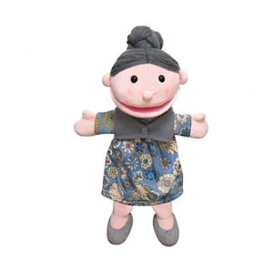 손인형 고급 구연 가족구성-할머니 입벌어지는 동화인형 역할놀이 사람인형