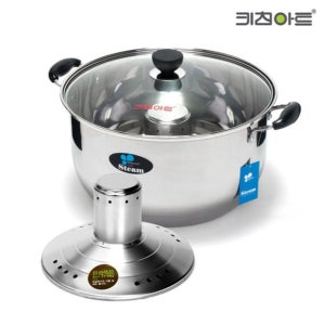 버블 스팀 빨래솥 34cm 거품발생기 전해처리 스텐 찜통 주방용품 삶는 냄비