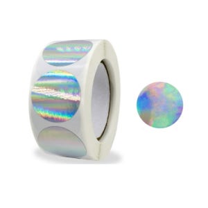 실버 원형스티커 대용량500pcs 다꾸 답례품 감사스티커