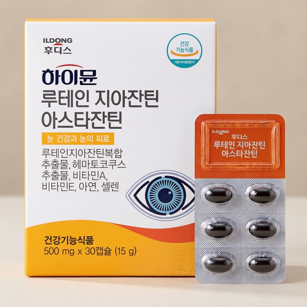 <b>하이뮨 루테인 지아잔틴 아스타잔틴 500mg</b> 30캡슐 1개