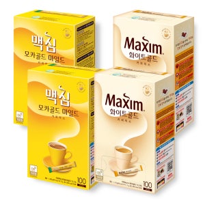 맥심 커피믹스100T 2종모음(모카골드/화이트골드)x2개씩 총 400T