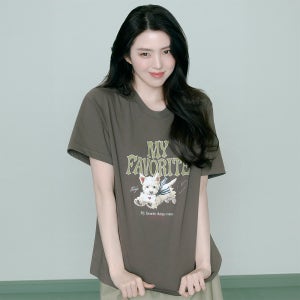 [한소희 착용] 휠라 여성 마이티셔츠 오버핏_FS262RS01F022217