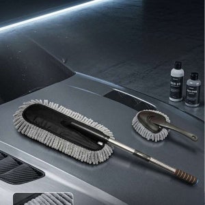 (다기능) 2in1 차량용 먼지떨이 자동차 청소솔 먼지 털이개 세트