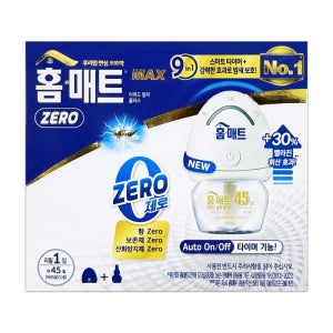 홈매트 리퀴드 맥스 MAX 제로 훈증기+리필 1개 무향 액상 훈증기 모기약 전자 모기향