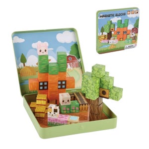 큐브맥스 틴케이스 큐브미니블럭 당근마을 49PCS 유아 휴대용 자석블록