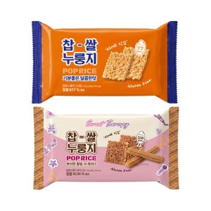 찹쌀 누룽지팝스낵 POP RICE 쌀과자 반반 스위트츄러스, 100g, 28개