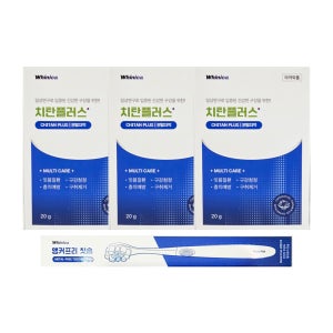 한국시덴타제약 화이니카 치탄플러스 분말치약 20g 3개 / 칫솔증정