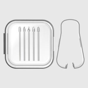 실크펜슬 갤럭시탭 S펜 호환 티타늄 반영구 메탈 펜촉 실버, 5개입