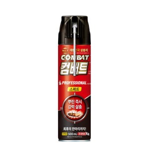 컴배트 프로페셔널 스피드 수성 에어졸 해충제 바퀴용 500ml