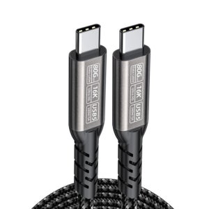 C타입 1.5M 선 240W 80Gbps 고속충전 데이터 16K 미러링 케이블