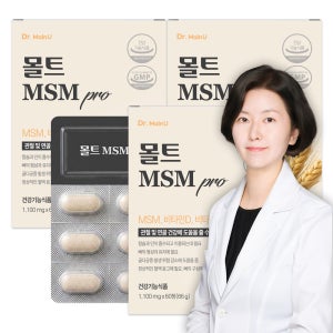 식물유래 몰트 MSM 프로 관절 연골 프리미엄 영양제 식이유황 엠에스엠 60정, 3개
